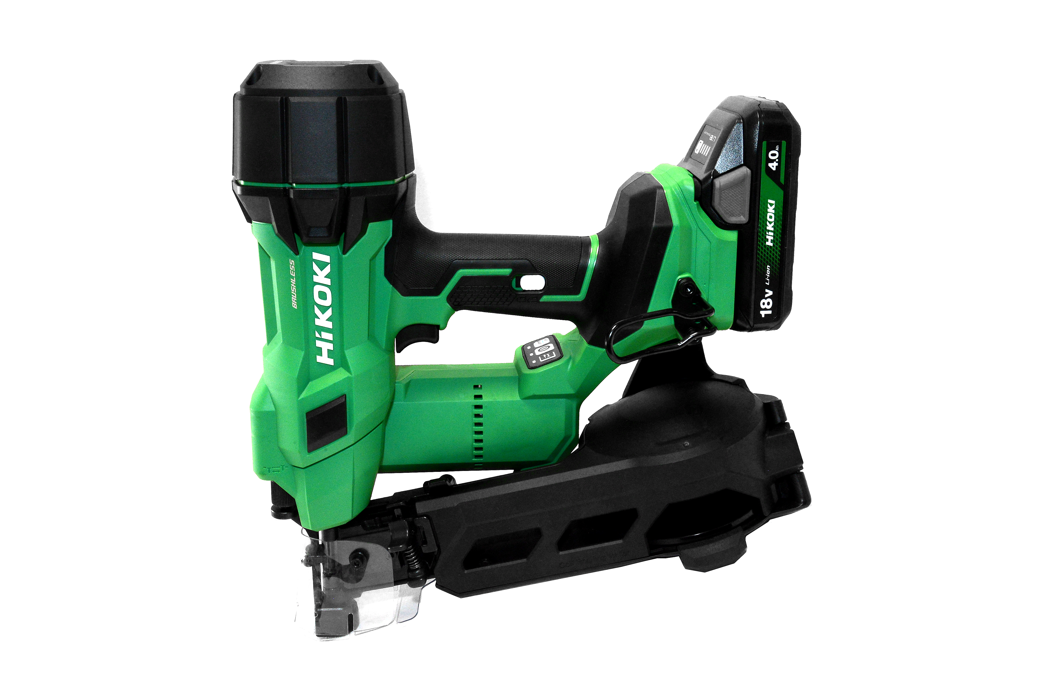HiKOKI Akku-Dachpappnagler NV1845DA W6Z (25–45 mm) inkl. 2 Multivolt-Akkus (2,5Ah / 5,0Ah), Ladegerät, Koffer und Zubehör